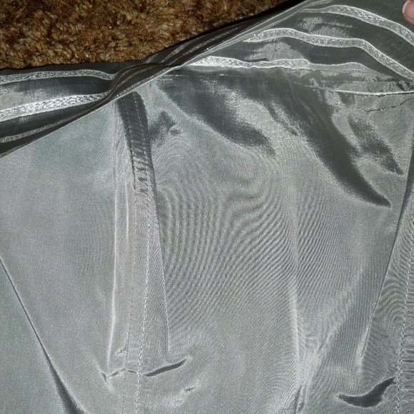 4/$20 | Algo Strapless Floor Length Silver Striped Dress - Picture 4 of 12